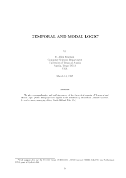 TEMPORAL AND MODAL LOGIC