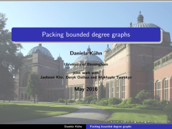 Packing bounded degree graphs