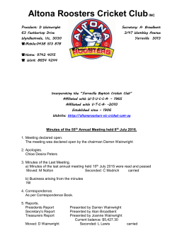 Season 2016/17 - Altona Roosters Cricket Club