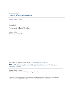 Hume`s Ideas Today - Rollins Scholarship Online