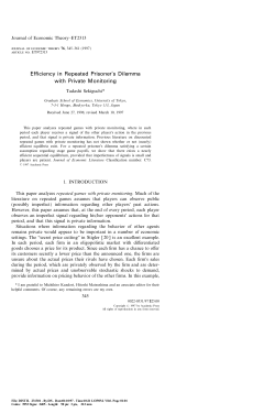 Efficiency in Repeated Prisoner`s Dilemma with Private Monitoring