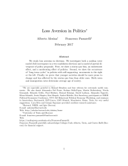 Loss Aversion in Politics