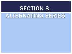 alternating series alternating series
