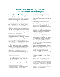 Does Growing Regional Integration Make Asian Economies Move