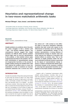 Heuristics and representational change in two