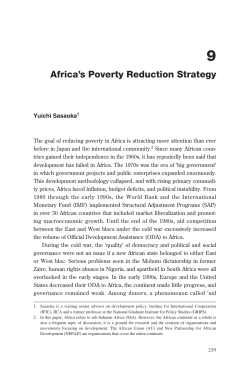 Africa`s Poverty Reduction Strategy