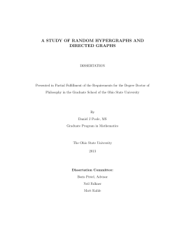 a study of random hypergraphs and directed graphs