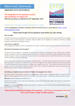 micro fund community application form