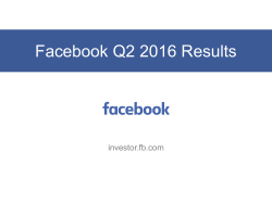 Facebook Q2 2016 Results
