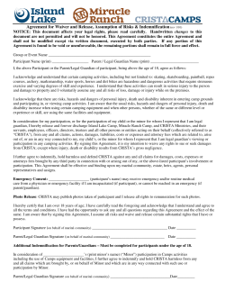 Agreement for Waiver and Release, Assumption of