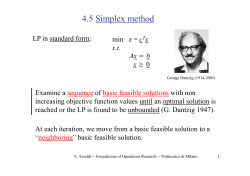 4.5 Simplex method - Politecnico di Milano
