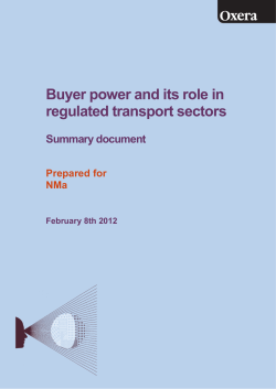 Buyer power and its role in regulated transport sectors