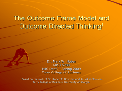 Outcome Model/Frame - University of Georgia