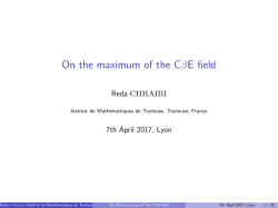On the maximum of the CE field
