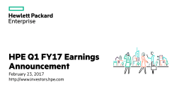 HPE Q1 FY17 Earnings Announcement