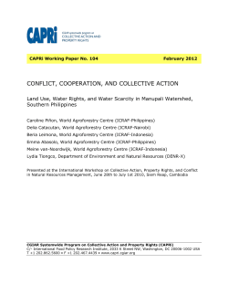 Conflict, Cooperation, and Collective Action: Land Use, Water Rights