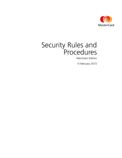 Security Rules and Procedures&mdash;Merchant Edition