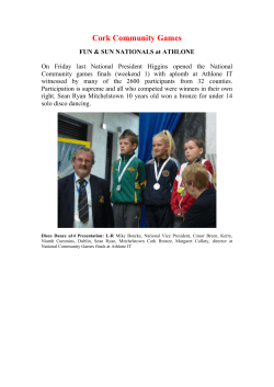 Click here for the latest Cork Community Games Highlights