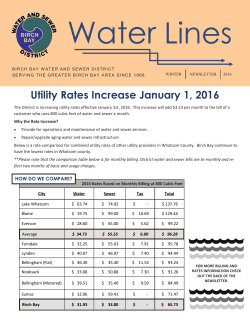 Utility Rates Increase January 1, 2016