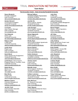 Team Roster - Trial Innovation Network