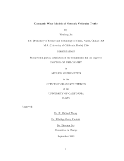 Kinematic wave models of network vehicular traffic