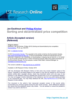 Sorting and decentralized price competition