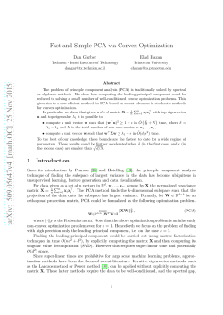 Fast and Simple PCA via Convex Optimization