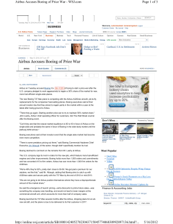 Airbus Accuses Boeing of Price War