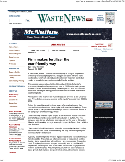 firm makes fertilizer the ecofriendly way