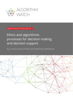 Ethics and algorithmic processes for decision