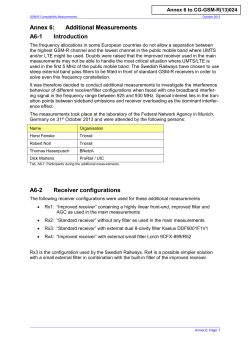 GSM-R, Annex 6