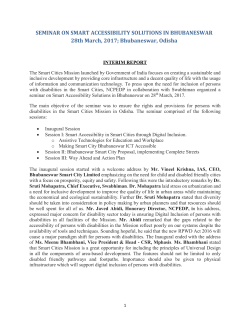 SEMINAR ON SMART ACCESSIBILITY SOLUTIONS IN