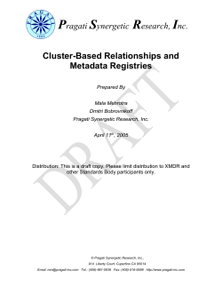 Cluster-Based Relationships and Metadata Registries