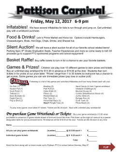 Pre-purchase Game Wristbands or Tickets