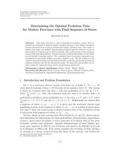 Determining the Optimal Evolution Time for Markov Processes with