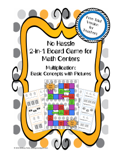 No Hassle 2-in-1 Board Game for Math Centers