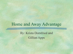 Home and Away Advantage - Dartmouth Math Department