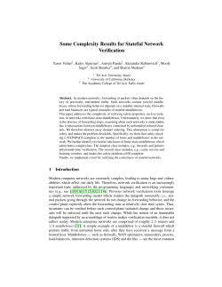 Some Complexity Results for Stateful Network Verification