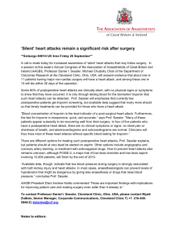 `Silent` heart attacks remain a significant risk after surgery