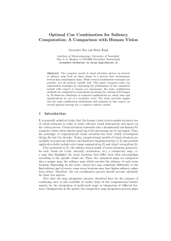 Optimal Cue Combination for Saliency Computation: A
