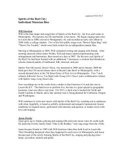 Individual Musician Bios - Spirits of the Red City