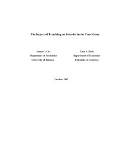 The Impact of Trembling on Behavior in the Trust Game