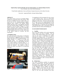 Implementing Augmented Reality into the Gaming Industry on a