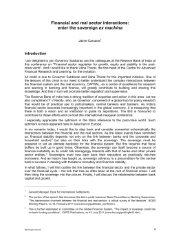 Financial and real sector interactions: enter the sovereign ex