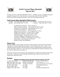 Swift Current Minor Baseball 2007