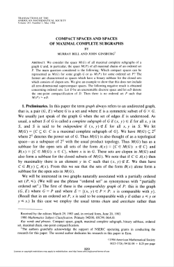 compact spaces and spaces of maximal complete subgraphs