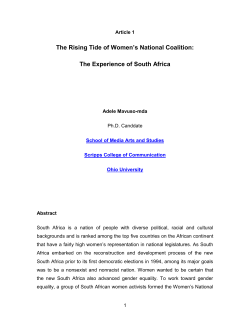 The Rising Tide of Women`s National Coalition