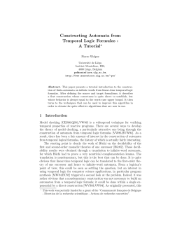 Constructing Automata from Temporal Logic Formulas
