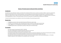 Review of Provisions given by Research Ethics Committees