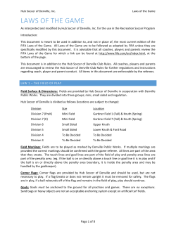 Laws of the Game - Hub Soccer of Denville